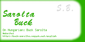 sarolta buck business card